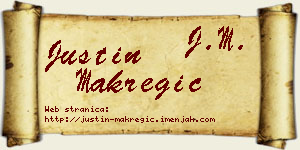Justin Makregić vizit kartica